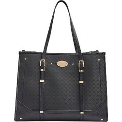 River Island Monogram Buckle Shopper Bag - Black