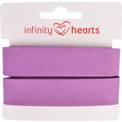 Infinity Hearts Skråbånd Bomuld 40/20mm 33 Lilla 5m