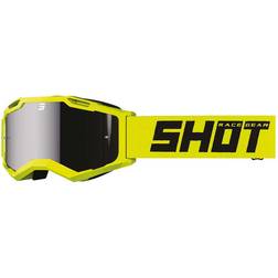 Shot Crossbriller Assault 2.0 Solid Neon Yellow Glossy - Silver Iridium Lens