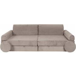 Meow Baby Play Premium Slimcord Byggbar Barnsoffa Grå