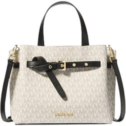 Michael Kors Emilia Small Logo Satchel - Vanilla/black