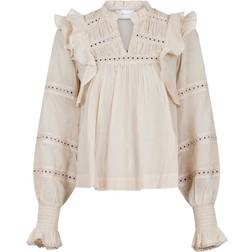 Neo Noir Aurika S Voile Blouse - Sand