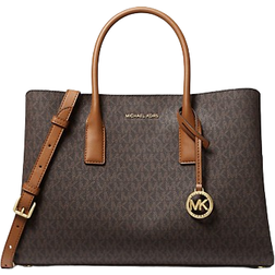 Michael Kors Ruthie Large Signature Logo Satchel - BRN/Acorn