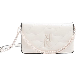 River Island Bashed Cross Body Purse - Cream