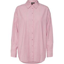 Vero Moda – Rosarandig skjorta oversize-Pink
