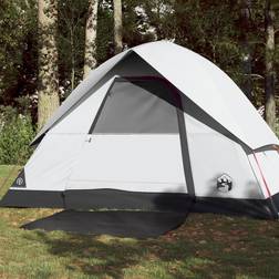 vidaXL Igloo Tent 3 Person Opaque Fabric Waterproof White Tent Camping Shelter Garden Shelter Garden Tent