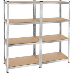 tectake 4 Tier Brown Shelving System 40x160cm