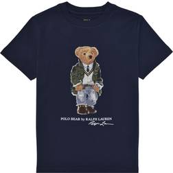 Polo Ralph Lauren Kid's Polo Bear Cotton Jersey T-shirt - Paris Bear Newport Navy (654784)