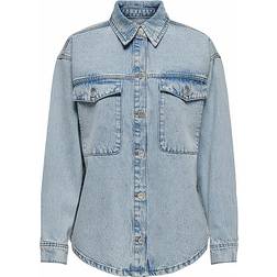 Only Onlmercury Denim Jacket - Light Blue Denim