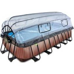 Exit Toys Wood Pool 540x250x122cm Med Pumpe Og Skærm