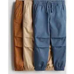 H&M Gutt Blå 3-pack joggers bomull 9-10Y