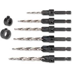 Axminster Axminster Workshop 6 Piece Tapered Drill & Countersink Bit Set