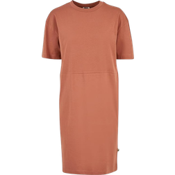 Urban Classics Organic Oversized Slit Tee Dress - Terracotta