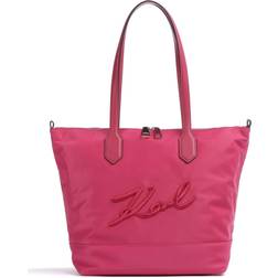 Karl Lagerfeld Signature Tote Bag - Fuchsia