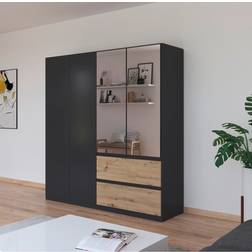 Rauch Costa Revolving Door Grey Metallic/Oak Artisan
