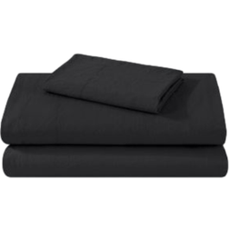 Bare Home Washed Bed Sheet Black (243.8x167.6)