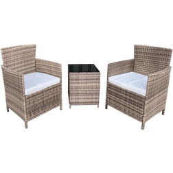 Furniture One 3 pcs Bistro Set, 1 Table incl. 2 Chairs