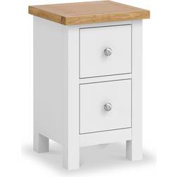Roseland Furniture Farrow Slim White Bedside Table 32x35cm