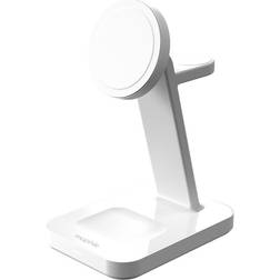 Mophie Snap 3-in-1 Wireless Charge Stand Qi2 MagSafe Hvid