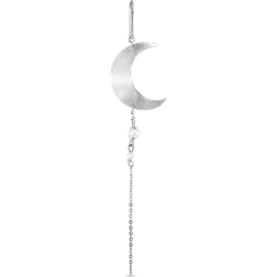Jane Kønig Half Moon Earring With Pearl Chain Right