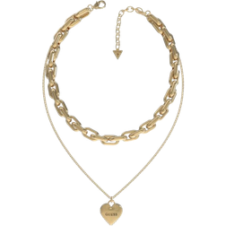 Guess Falling in Love Necklace - Gold/Transparent