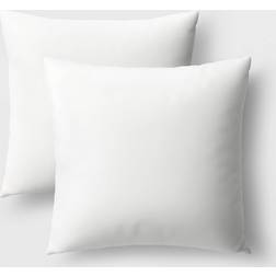 Room Essentials 2pk Throw Pillow Insert Set Inner Pillow White (40.6x40.6cm)