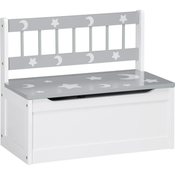 ZONEKIZ 2 in 1 Wooden Toy Box