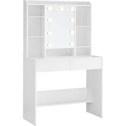 Vasagle RDT126W02 White Dressing Table 40x90cm