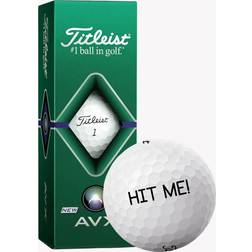 Titleist AVX - Golfbolde med Tekst (3-pack)