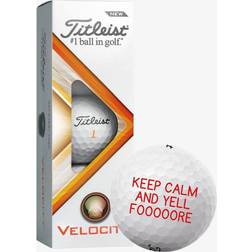 Titleist Velocity - Golfbolde med Tekst (3-pack)