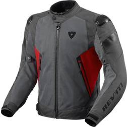Rev'it! Control Air H2O, Textiljacke wasserdicht Grau/Rot