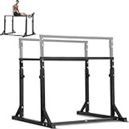 VEVOR Dip Bar, 800 lbs Capacity, Heave Duty Dip Stand Station with Adjustable Height, Fitness Workout Dip Bar Station Stabilizer Parallette Push Up Stand, Parallel Bars for Strength Training Home Gym