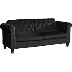 Artemis Home Maplewood Black Sofa 217cm 3 Seater