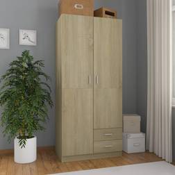 vidaXL Kledingkast 80 x 52 x 180 cm Bruin