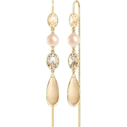 Julie Sandlau Chandelier's Earrings - Gold/Pearls/Multicolour