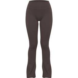 PrettyLittleThing Sport Sculpt High Waist Flare Yoga Pants - Espresso