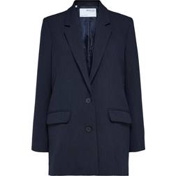 Selected Rita Oversized Single Breasted Blazer - Dark Sapphire