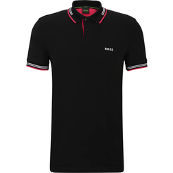 HUGO BOSS Men's Branded Slim-Fit Polo Shirt - Black