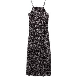 Tom Tailor Women's Halter Neck Dress - Black Flower Minimal Print