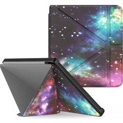 MoKo Folio Case for Kobo Libra 2 E-Reader 7 inch 2021 Released, Origami Standing Shell Cover Case with Multi Angle Magnetic PC Back Cover for Kobo Libra 2 E-Reader 7 inch 2021 Released, Starry Galaxy