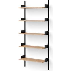 NEW WORKS. 1900 Oak/Black Wall Shelf 83.5cm