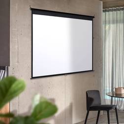 Inbox Zero White Manual Wall Mounted Projector Screen white 91.0 H x 129.0 W cm