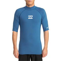 Billabong Mens Wave All Day Short Sleeve Rash Vest Dark Blue
