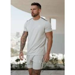Gym King Taped Jersey Tee Light Stone