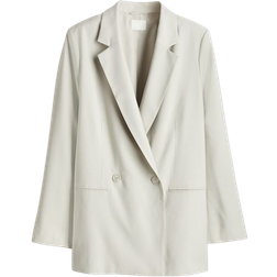 H&M Double Breasted Blazer - Light Grey