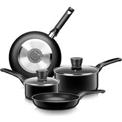 SereneLife Nonstick Cookware Set with lid 6 Parts