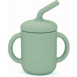 Summerville Cup with Straw Silicone Cameo Green