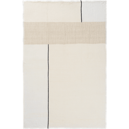 ferm LIVING Dela Tæppe Beige, Hvid (170x120cm)