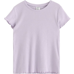 Lindex KId's SS Ribbed Top - Light Dusty Lilac (111949524)