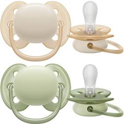 Philips Avent Ultra Soft Soother 0-6m 2-pack Beige/Green